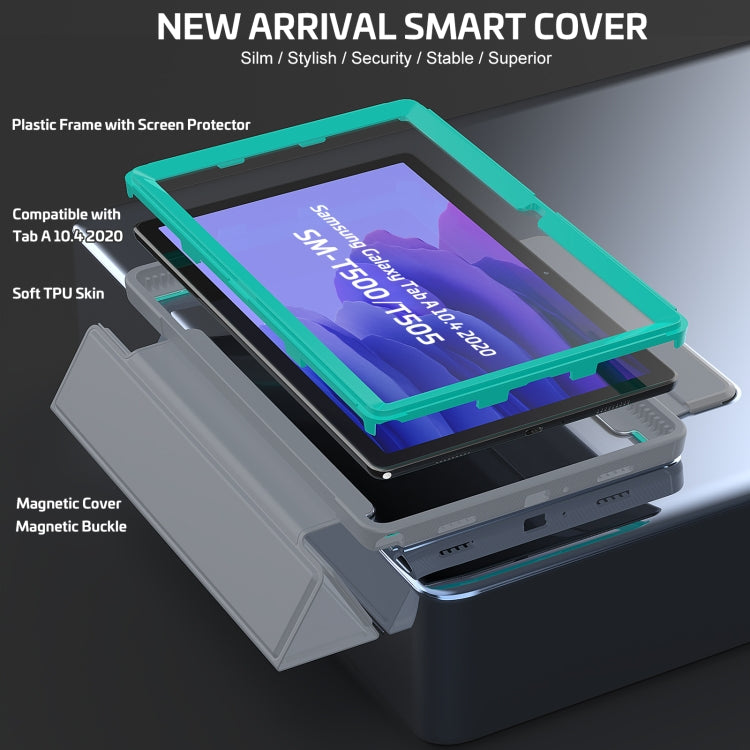 For Samsung Galaxy Tab A7 10.4 (2020) Acrylic + TPU Horizontal Flip Smart Leather Case with Three-folding Holder & Wake-up / Sleep Function