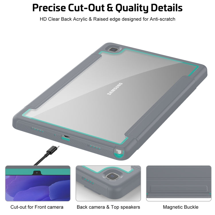 For Samsung Galaxy Tab A7 10.4 (2020) Acrylic + TPU Horizontal Flip Smart Leather Case with Three-folding Holder & Wake-up / Sleep Function