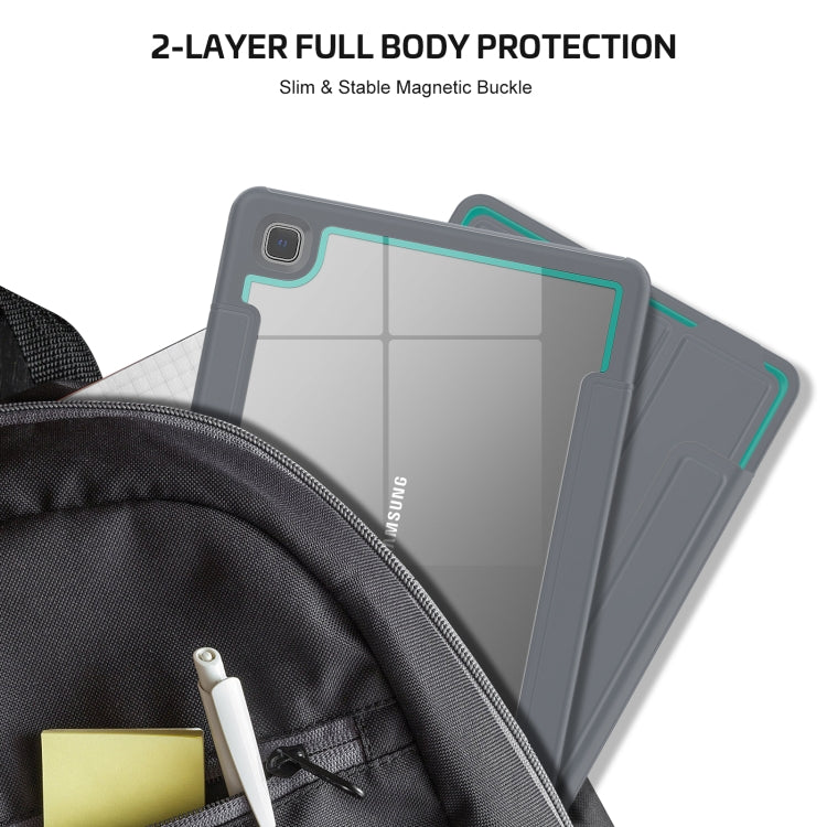For Samsung Galaxy Tab A7 10.4 (2020) Acrylic + TPU Horizontal Flip Smart Leather Case with Three-folding Holder & Wake-up / Sleep Function
