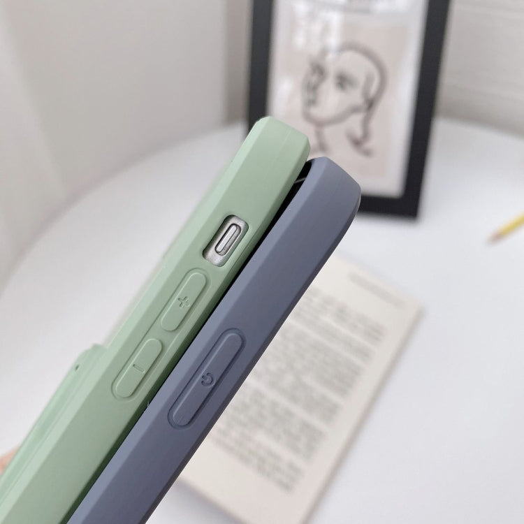 For iPhone 12 Solid Color TPU Protective Case with Penguin Holder