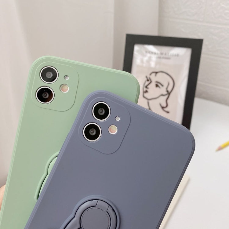 For iPhone 12 Pro Solid Color TPU Protective Case with Penguin Holder