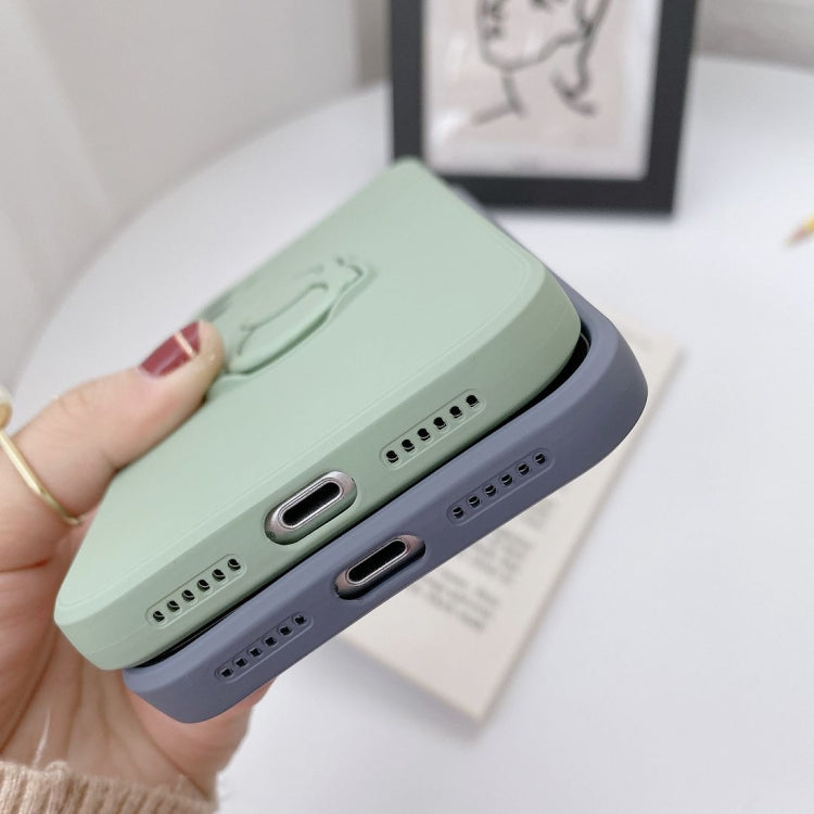 For iPhone 12 Pro Solid Color TPU Protective Case with Penguin Holder