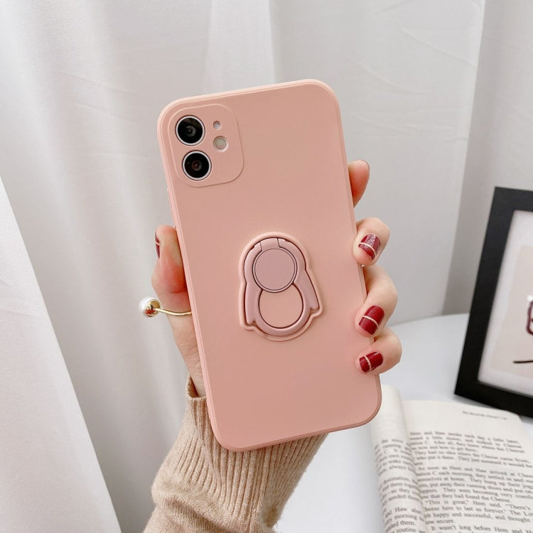 For iPhone 12 Pro Max Solid Color TPU Protective Case with Penguin Holder
