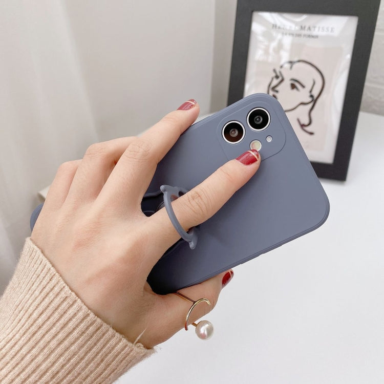 For iPhone 12 Pro Max Solid Color TPU Protective Case with Penguin Holder