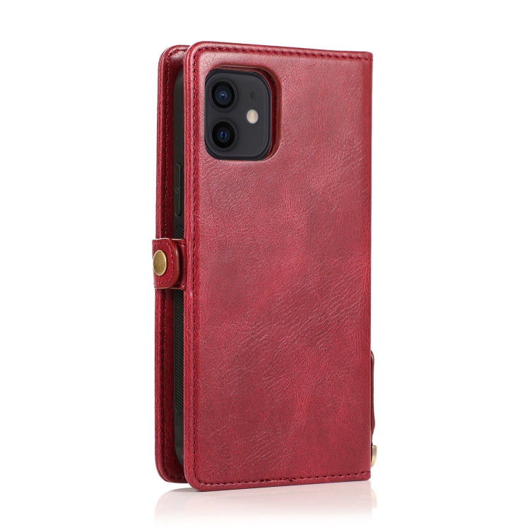 For iPhone 12 mini Multiple Card Slots Detachable Magnetic Horizontal Flip Leather Case with Card Slots & Holder & Wallet