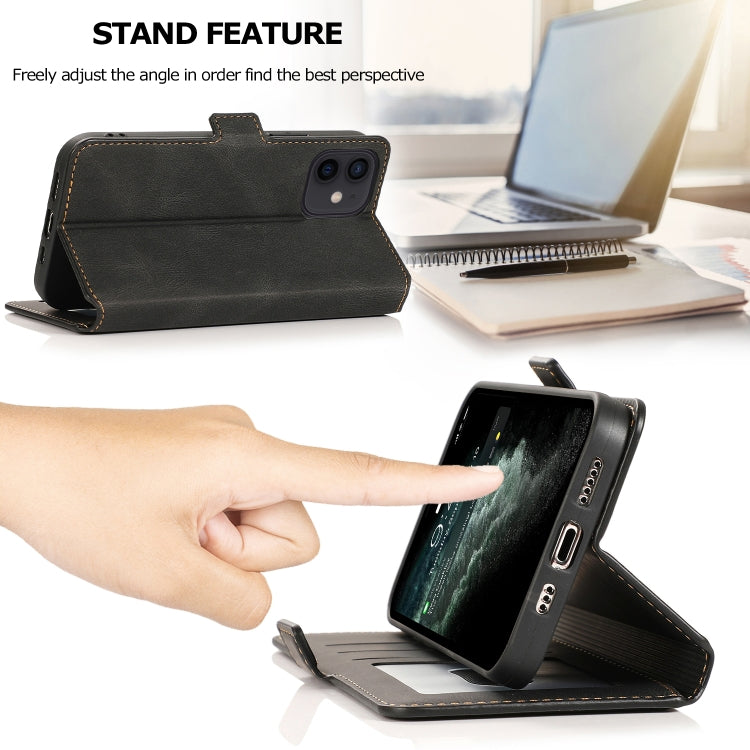 For iPhone 12 mini Retro Magnetic Closing Clasp Horizontal Flip Leather Case with Holder & Card Slots & Photo Frame & Wallet