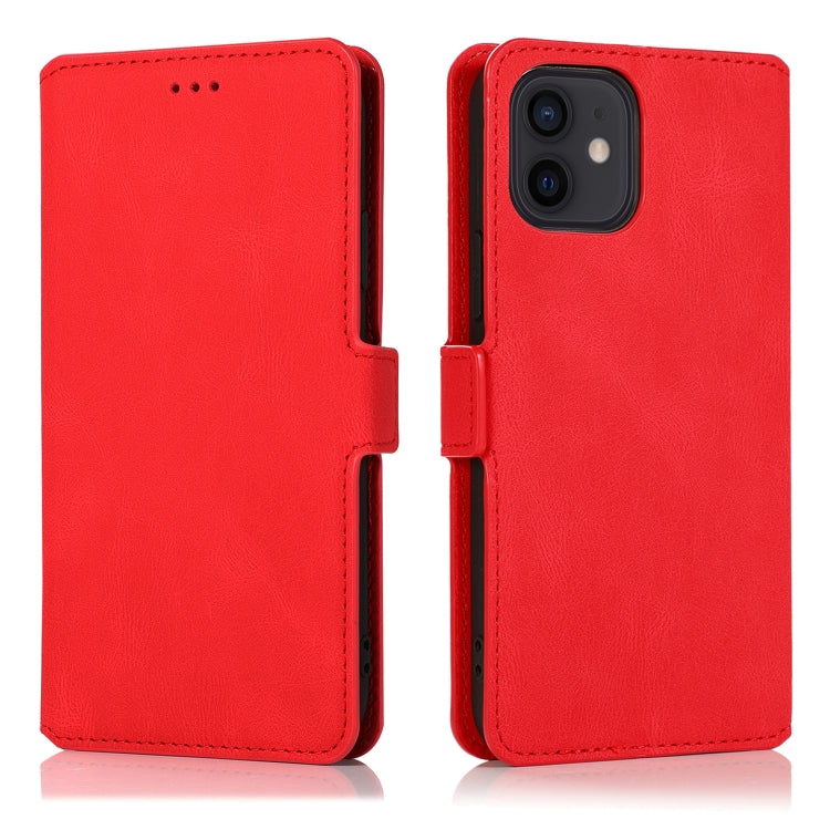 For iPhone 12 mini Retro Magnetic Closing Clasp Horizontal Flip Leather Case with Holder & Card Slots & Photo Frame & Wallet