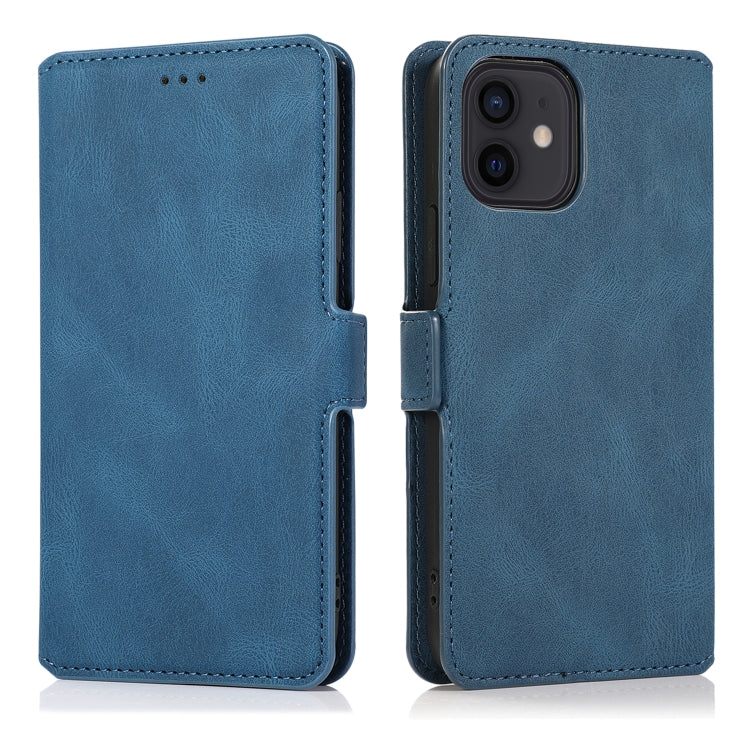 For iPhone 12 mini Retro Magnetic Closing Clasp Horizontal Flip Leather Case with Holder & Card Slots & Photo Frame & Wallet