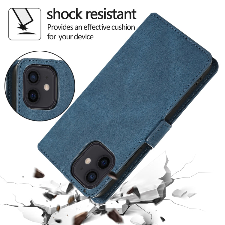 For iPhone 12 mini Retro Magnetic Closing Clasp Horizontal Flip Leather Case with Holder & Card Slots & Photo Frame & Wallet