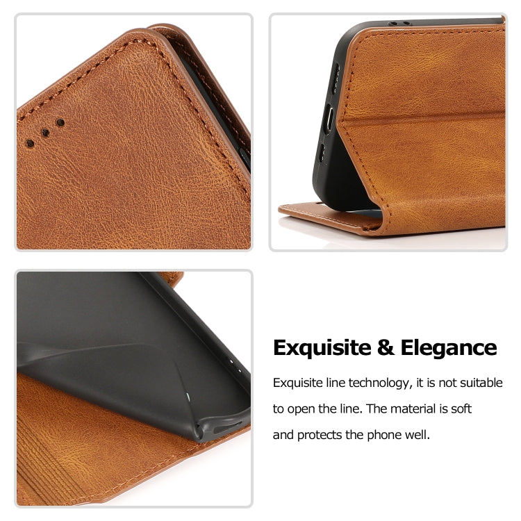 For iPhone 12 mini Retro Magnetic Closing Clasp Horizontal Flip Leather Case with Holder & Card Slots & Photo Frame & Wallet