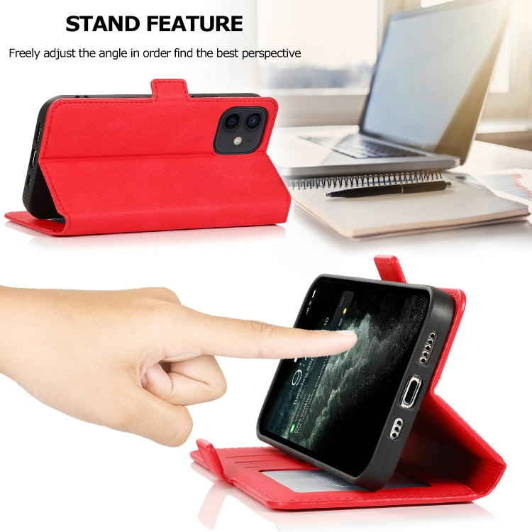 For iPhone 12 / 12 Pro Retro Magnetic Closing Clasp Horizontal Flip Leather Case with Holder & Card Slots & Photo Frame & Wallet