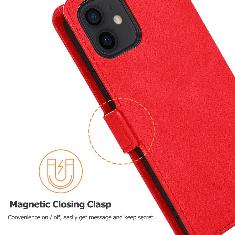 For iPhone 12 / 12 Pro Retro Magnetic Closing Clasp Horizontal Flip Leather Case with Holder & Card Slots & Photo Frame & Wallet