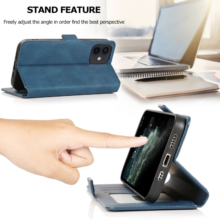 For iPhone 12 / 12 Pro Retro Magnetic Closing Clasp Horizontal Flip Leather Case with Holder & Card Slots & Photo Frame & Wallet