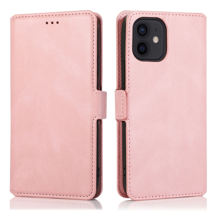 For iPhone 12 / 12 Pro Retro Magnetic Closing Clasp Horizontal Flip Leather Case with Holder & Card Slots & Photo Frame & Wallet