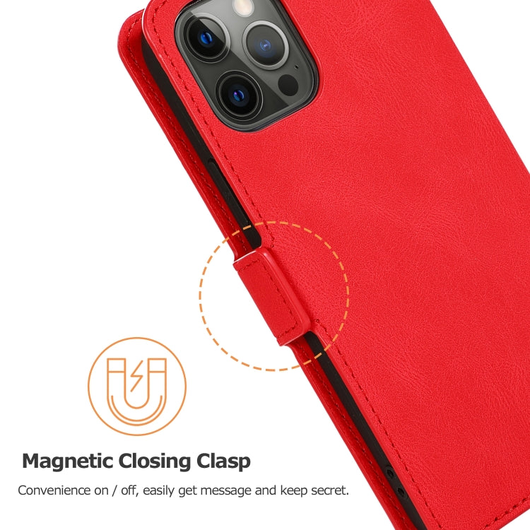 For iPhone 12 Pro Max Retro Magnetic Closing Clasp Horizontal Flip Leather Case with Holder & Card Slots & Photo Frame & Wallet