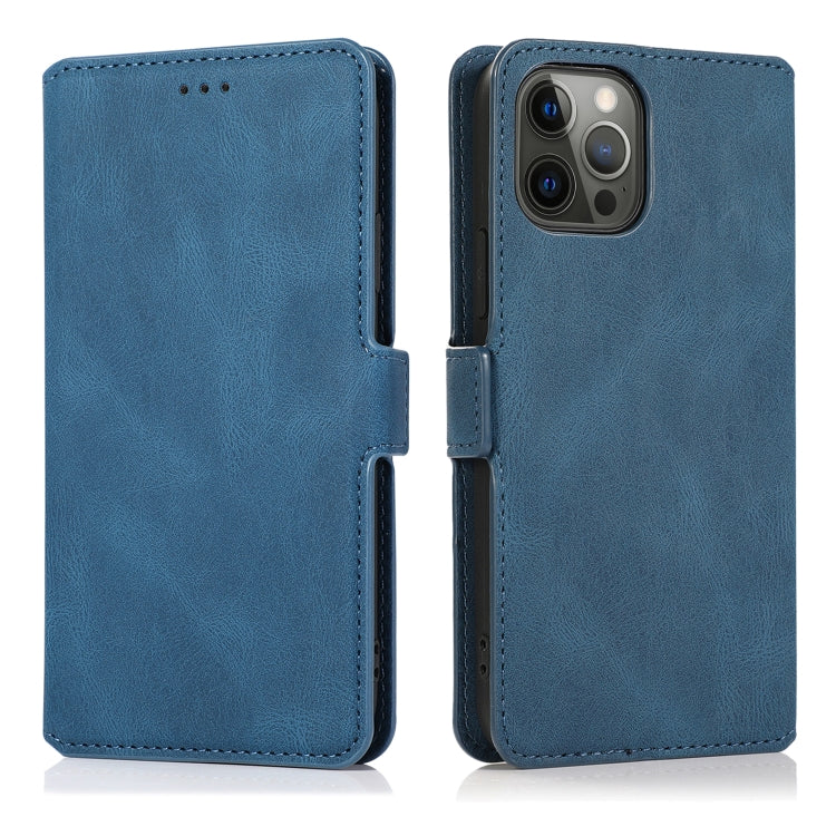 For iPhone 12 Pro Max Retro Magnetic Closing Clasp Horizontal Flip Leather Case with Holder & Card Slots & Photo Frame & Wallet