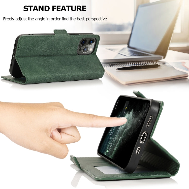 For iPhone 12 Pro Max Retro Magnetic Closing Clasp Horizontal Flip Leather Case with Holder & Card Slots & Photo Frame & Wallet