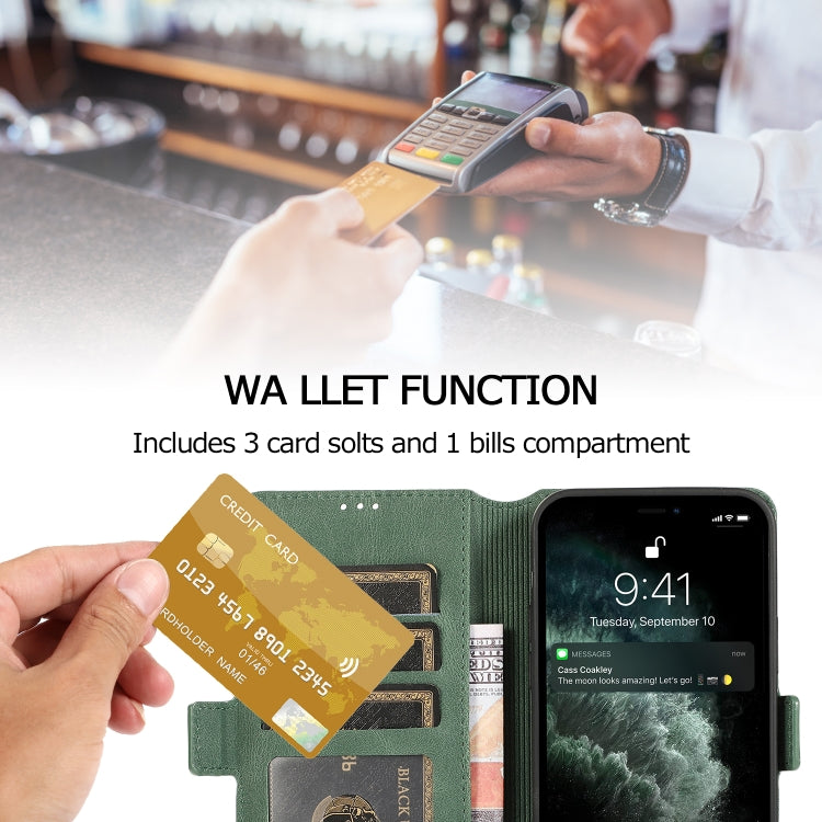 For iPhone 12 Pro Max Retro Magnetic Closing Clasp Horizontal Flip Leather Case with Holder & Card Slots & Photo Frame & Wallet