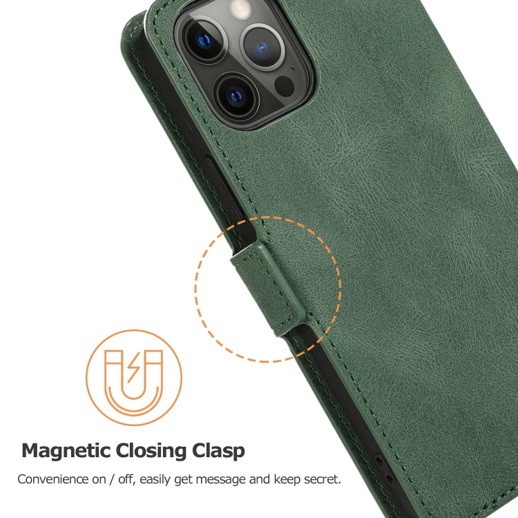 For iPhone 12 Pro Max Retro Magnetic Closing Clasp Horizontal Flip Leather Case with Holder & Card Slots & Photo Frame & Wallet