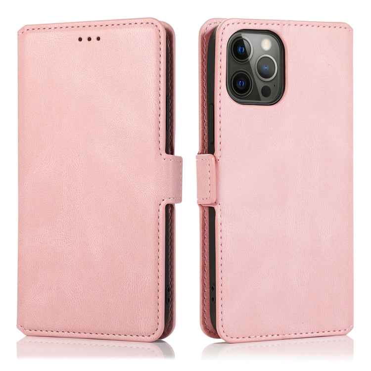 For iPhone 12 Pro Max Retro Magnetic Closing Clasp Horizontal Flip Leather Case with Holder & Card Slots & Photo Frame & Wallet