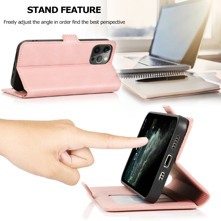 For iPhone 12 Pro Max Retro Magnetic Closing Clasp Horizontal Flip Leather Case with Holder & Card Slots & Photo Frame & Wallet