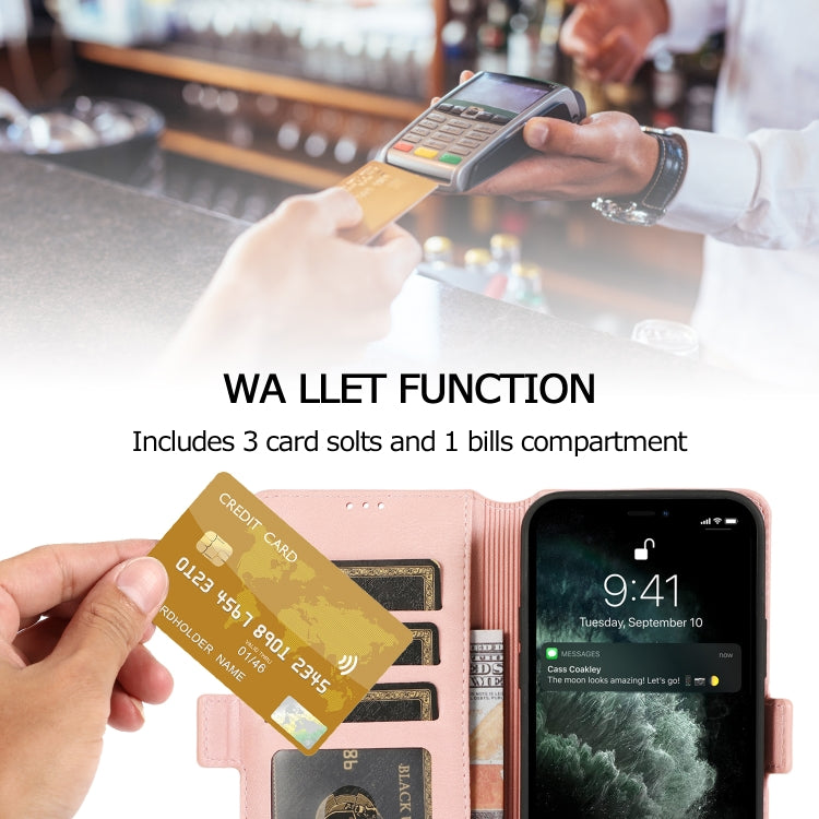 For iPhone 12 Pro Max Retro Magnetic Closing Clasp Horizontal Flip Leather Case with Holder & Card Slots & Photo Frame & Wallet