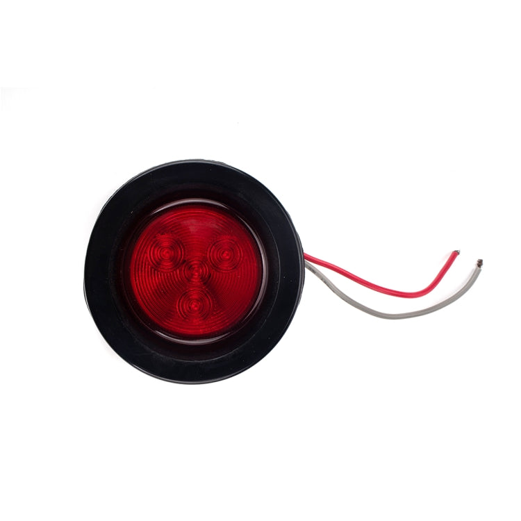 4 PCS Truck Trailer Red & Amber LED 2 inch Round Side Marker Clearance Tail Light Kits with Heat Shrink Tube