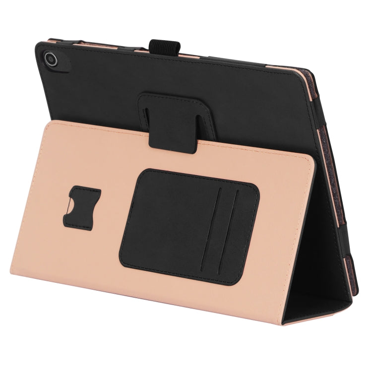 WY-606C For Sharp Dtab D-41A (2020) Retro Texture PU + TPU Horizontal Flip Leather Case with Holder & Card Slots & Hand Strap