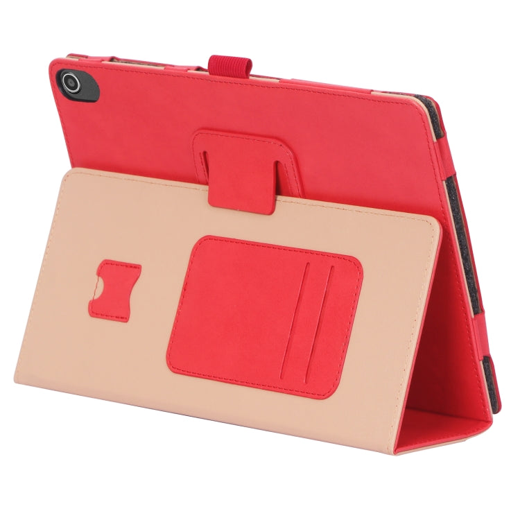 WY-606C For Sharp Dtab D-41A (2020) Retro Texture PU + TPU Horizontal Flip Leather Case with Holder & Card Slots & Hand Strap