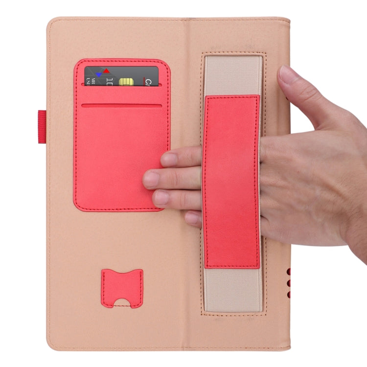 WY-606C For Sharp Dtab D-41A (2020) Retro Texture PU + TPU Horizontal Flip Leather Case with Holder & Card Slots & Hand Strap