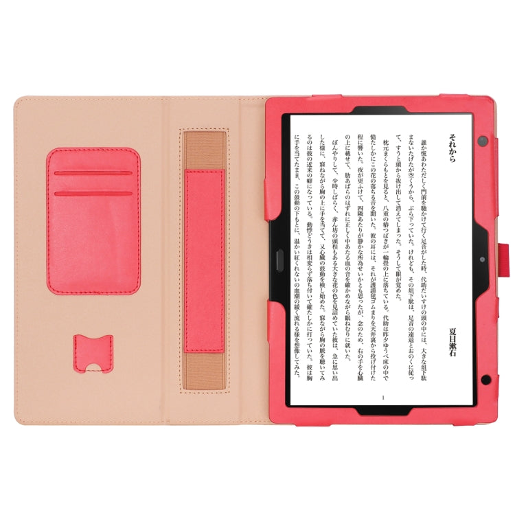 WY-606C For Sharp Dtab D-41A (2020) Retro Texture PU + TPU Horizontal Flip Leather Case with Holder & Card Slots & Hand Strap