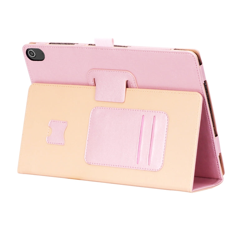 WY-606C For Sharp Dtab D-41A (2020) Retro Texture PU + TPU Horizontal Flip Leather Case with Holder & Card Slots & Hand Strap