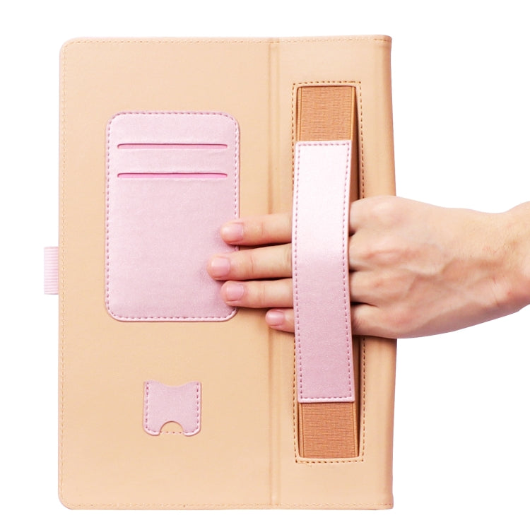 WY-606C For Sharp Dtab D-41A (2020) Retro Texture PU + TPU Horizontal Flip Leather Case with Holder & Card Slots & Hand Strap