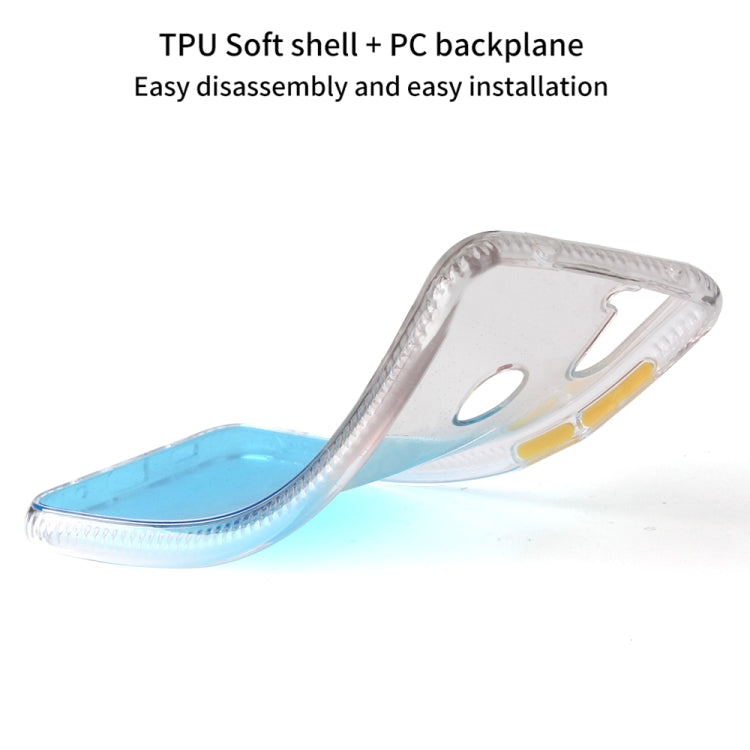 For Samsung Galaxy A11 Gradient Shockproof TPU Case with Detachable Buttons