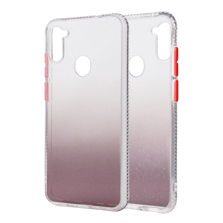 For Samsung Galaxy A11 Gradient Shockproof TPU Case with Detachable Buttons