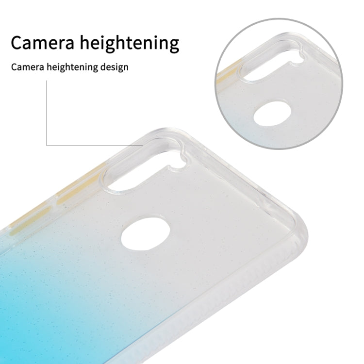 For Samsung Galaxy A11 Gradient Shockproof TPU Case with Detachable Buttons
