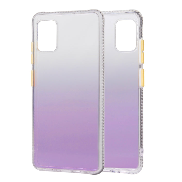 For Samsung Galaxy A51 Gradient Shockproof TPU Case with Detachable Buttons