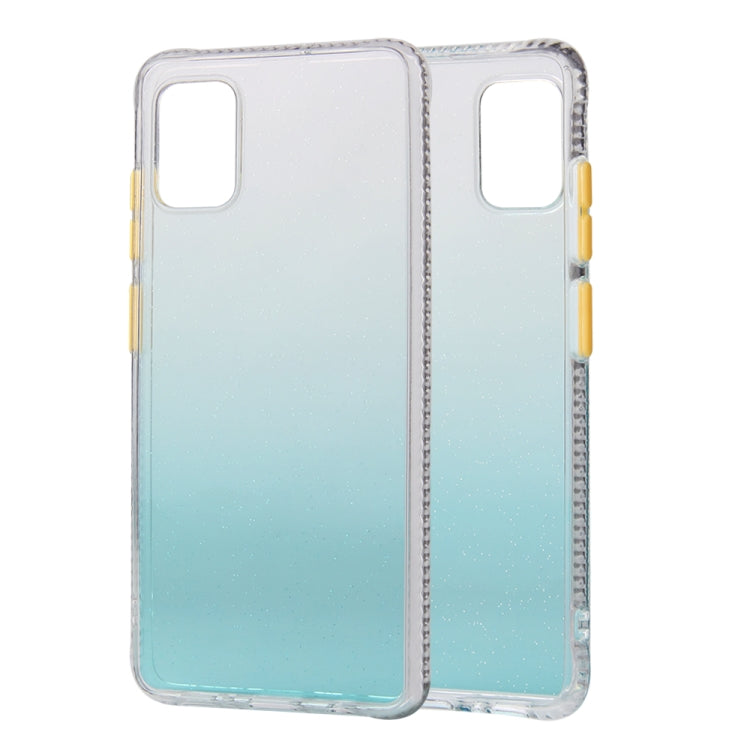 For Samsung Galaxy A51 Gradient Shockproof TPU Case with Detachable Buttons