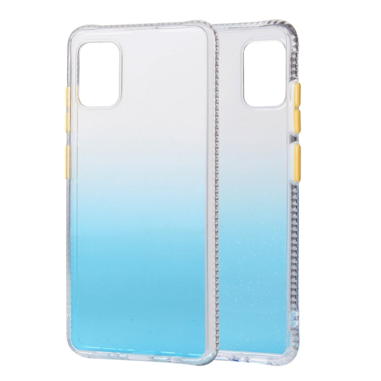 For Samsung Galaxy A51 Gradient Shockproof TPU Case with Detachable Buttons