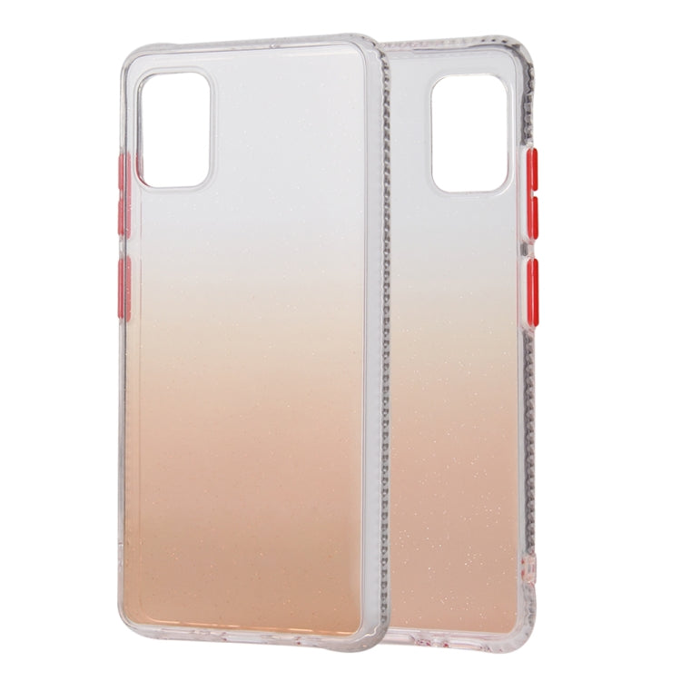 For Samsung Galaxy A51 Gradient Shockproof TPU Case with Detachable Buttons