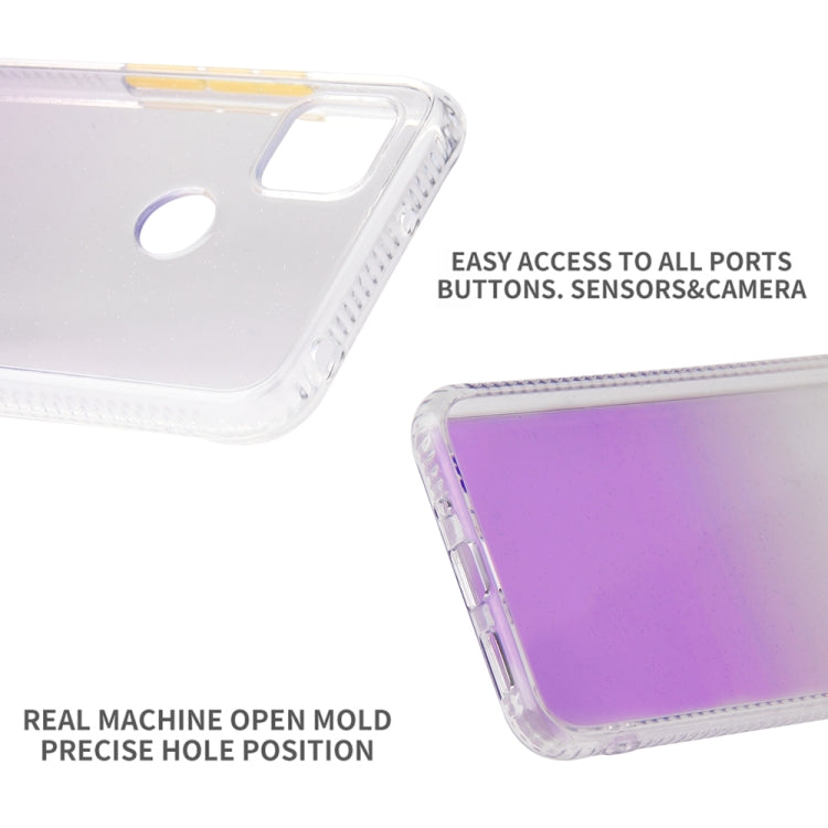 For Xiaomi Redmi 9C Gradient Shockproof TPU Case with Detachable Buttons