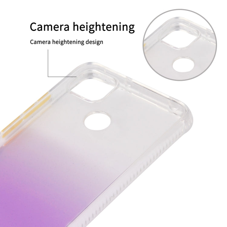 For Xiaomi Redmi 9C Gradient Shockproof TPU Case with Detachable Buttons