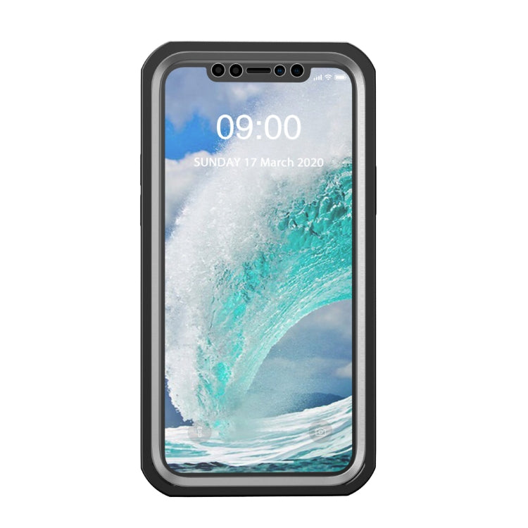 For iPhone 12 mini Waterproof Dustproof Shockproof Transparent Acrylic Protective Case (Black)