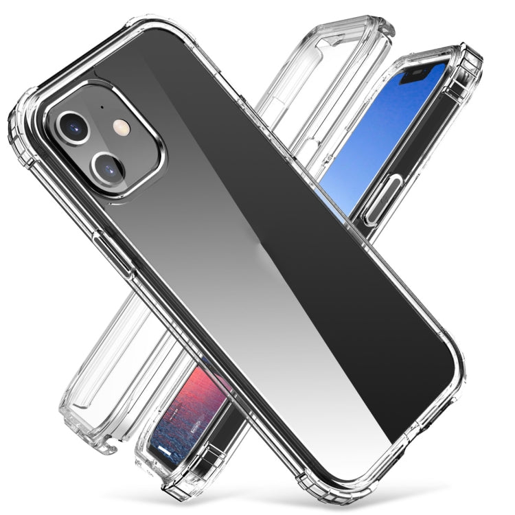 For iPhone 12 mini Front and Back Transparent Four-corner Three-proof Case (Transparent)
