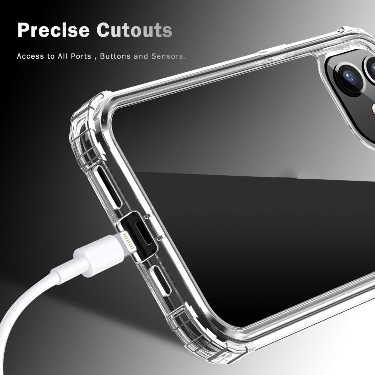 For iPhone 12 mini Front and Back Transparent Four-corner Three-proof Case (Transparent)