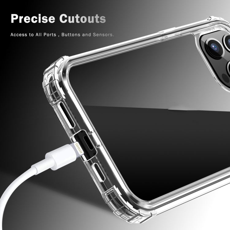For iPhone 12 / 12 Pro Front and Back Transparent Four-corner Three-proof Case(Transparent)