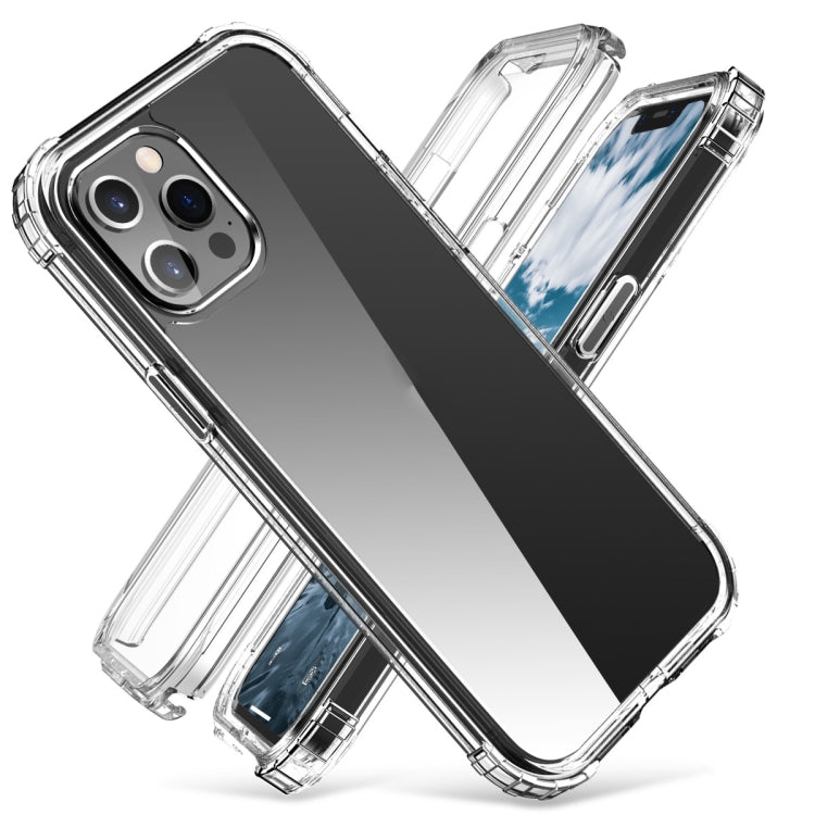 For iPhone 12 Pro Max Front and Back Transparent Four-corner Three-proof Case(Transparent)