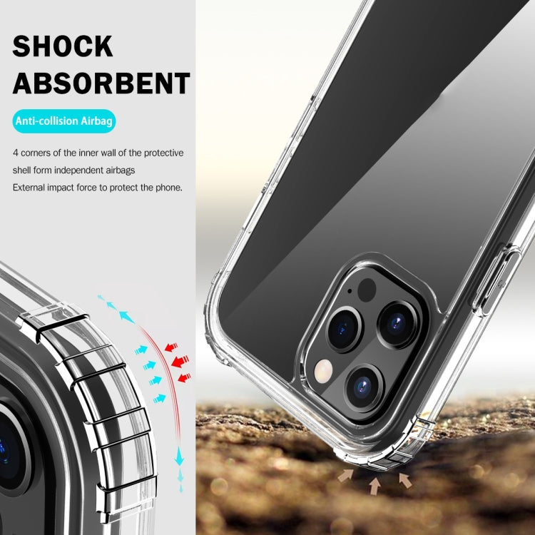 For iPhone 12 Pro Max Front and Back Transparent Four-corner Three-proof Case(Transparent)