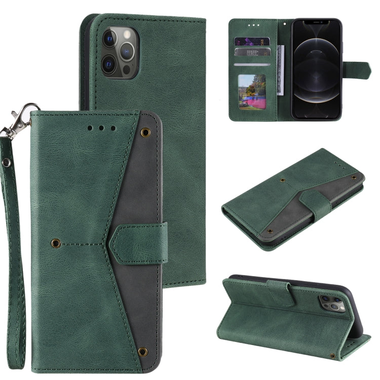 For iPhone 12 mini Stitching Calf Texture Horizontal Flip Leather Case with Holder & Card Slots & Wallet