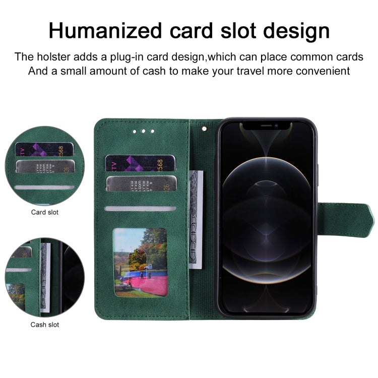 For iPhone 12 mini Stitching Calf Texture Horizontal Flip Leather Case with Holder & Card Slots & Wallet